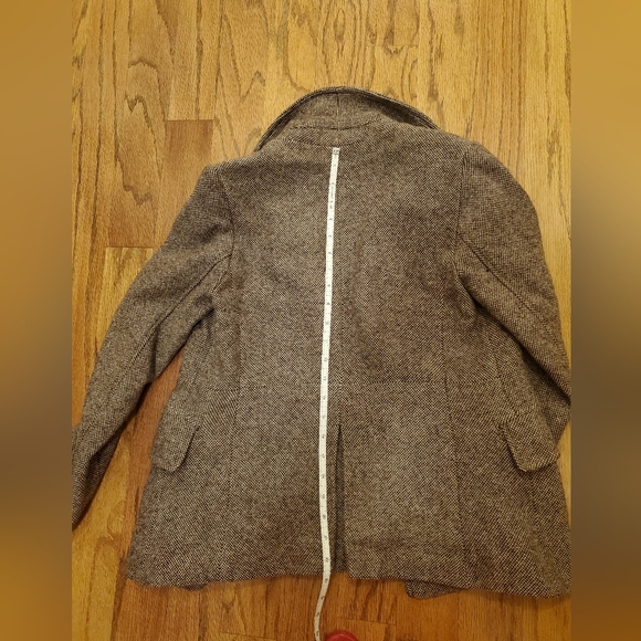 Old Navy Brown Tweed Pea Coat XS Extra Small - Picture 6 of 10